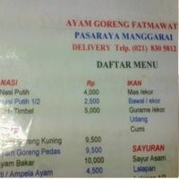 Pengaburan Harga oleh Ayam Goreng Fatmawati